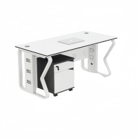 攸形办公桌120*60*75cm含柜套