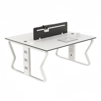 攸形双人办公桌120*120*75cm张