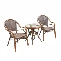 攸形户外桌椅60*60cm+2椅套