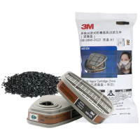 3M 6001CN滤毒盒 (防毒护具防有机蒸汽专用配件)2个/包 一包