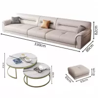 依韵珂沙发五人位+脚踏+茶几套