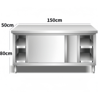 依韵珂不锈钢操作台150*50*80cm台