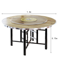 依韵珂带转盘餐桌140*75cm张