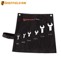 SHEFFIELD/钢盾 公制精抛光双开口扳手(挂袋) S018101 6件 6-23mm 1套