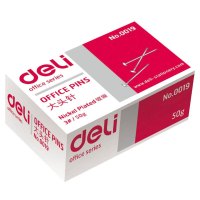 得力 0019 大头针- 50克/盒 (单位:盒)