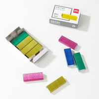 得力 0211 彩色订书钉12# 24/6 -800枚/盒 (单位:盒) 混色