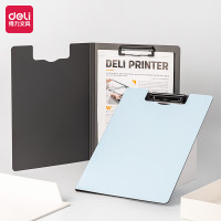 得力(deli)A4竖式折页板夹会议夹 加厚硬文件夹 诗朗诵签约夹板 试卷资料收纳夹 5016蓝色