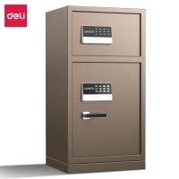 得力(deli)保险柜 镇山虎系列保管箱 高100CM双门双层保管柜 家用办公电子密码保密柜 27361