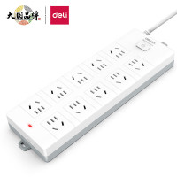 得力18275-03插座 10组 3米(白)(单位:只)