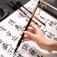 得力75502狼毫毛笔(深棕色)(1支/袋)