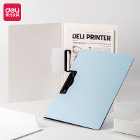 得力(deli)A4横式折页板夹会议夹 加厚硬文件夹 诗朗诵签约夹板 试卷收纳夹菜单夹5011蓝色