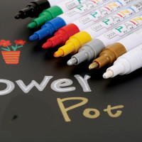 得力 S558 油漆笔 2.0mm 12支/盒 (单位:支) 黑