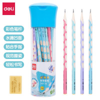 得力58184_洞洞铅笔30支桶装装HB 30支/筒 (单位:筒)混