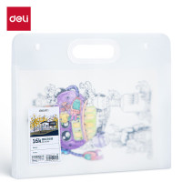 得力(deli)16K规格画稿收纳手提袋 户外便携式图稿收纳防水包 可书写标记- 72700白