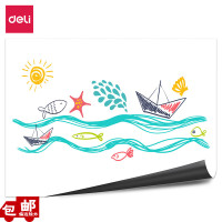 得力50007软铁白板600*450*0.5mm(带胶)(白色)