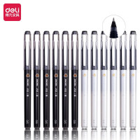 得力V68中性笔加强型针管0.5mm速干(黑)(12支/盒)