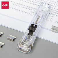 得力8591A透明推夹器(透明白)(1pcs/卡)