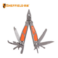 钢盾 SHEFFIELD S041001 不锈钢多用钳子 多功能工具钳 便携可折叠尖嘴钳 迷你不锈钢多用钳 1个