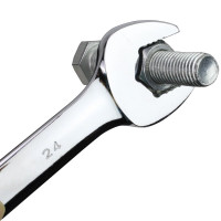 LAOA/老A LA317108 8把 Cr-V镜面止滑开口扳手组套 套