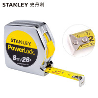 史丹利 Stanley STHT33428-8-23 POWERLOCK公英制卷尺8m 高精度卷尺公英制耐磨盒尺 把
