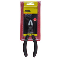 史丹利(STANLEY) 84-104-23 5英寸 黑色双塑柄斜嘴钳 省力电工偏口钳 断线剪线钳 把