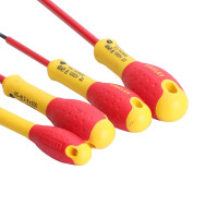 史丹利(STANLEY)65-410-14 电工用起子改锥 2.5×50MM 双色柄一字绝缘螺丝批 把