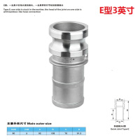 长川海比特不锈钢快速接头活接卡扣式直通气动管扳把式油管快装插接头4分-4寸 304DN80(3寸宝塔公头) E型