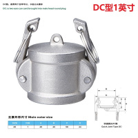 长川海比特不锈钢快速接头活接卡扣式直通气动管扳把式油管快装插接头4分-4寸 304DN25(1寸堵头母头) DC型