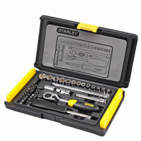 史丹利(STANLEY) 94-691-22 35件 6.3MM公制组套 套筒棘轮扳手工具箱 小飞汽修套装 套