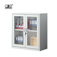 军鑫 矮柜钢制储物柜铁皮文件柜财务资料档案柜柜900*390*850mm