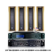 JV T-NICE公共广播防水音柱CS530六分区功放6130P背景音乐定时器
