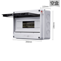 工邦达 防水配电箱室空内开漏电盒12回路