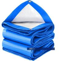 嵋里 蓝白篷布防雨防水遮阳挡风遮雨布4X6