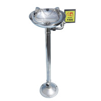 添盾 TD-EYW011W 带脚踏板立式洗眼器(304不锈钢、立式、双头,带台盆)