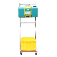添盾 TD-EYWTB030B 推车式30L便携式壁挂式洗眼器(不锈钢推车)