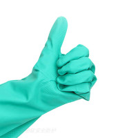 添盾 TD-GL5831 丁腈橡胶耐酸碱防油耐磨防化手套(绿色)8-10码