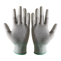 添盾 TD-GL5021 碳纤维涂指防静电手套(PU涂指,S:红边,M:绿边,L:灰边)