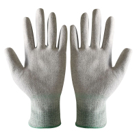 添盾 TD-GL5022 碳纤维涂掌防静电手套(PU涂掌,S:红边,M:绿边,L:灰边)12双/打