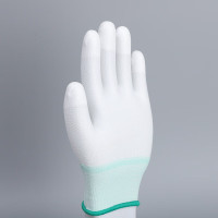 添盾 TD-GL5016独立装 白色PU涂掌13针尼龙浸胶工作手套(白色PU涂掌,1双/袋,S:粉边,M:绿边,L:灰边)