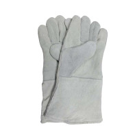添盾 TD-GL515 牛皮电焊手套浅灰色(掌布内衬)