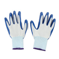 添盾 TD-GL5202 13针白纱内衬蓝色丁腈涂层掌浸手套1包 12双/包