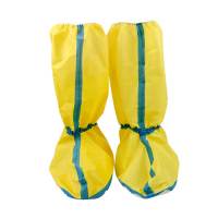添盾 TD-BP9182 黄色胶条型防化靴套(防滑鞋底,HDPE+PP无纺布,50双/箱)