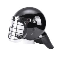 嵋里 防暴头盔 安保全盔钢盔战术安保盔防爆头盔户外执勤骑行防护安全帽 欧式钢网防暴全盔