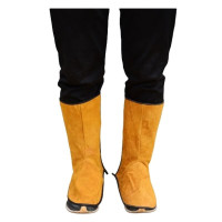 添盾 TD38-9867 牛皮电焊护脚 35cm(耐磨隔热防火花飞溅)