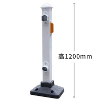 嵋里 护栏锌钢围栏公路防护栏人行道安全隔离栏杆 配件立柱1.2米高/根