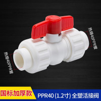 铭通远洋 PPR加厚双活节全塑球阀40(10个起拍)