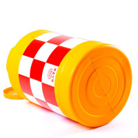 辕士 道路防撞桶滚塑注水隔离墩安全防撞警示反光桶90*92cm