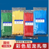 辕士 扎带自锁式彩色尼龙绑线带大号