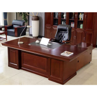 EVALIANTOP 经理老板桌 大班台总裁油漆办公桌子 1.6米胡桃色