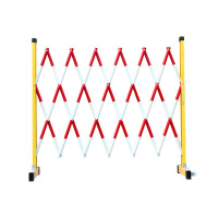 辕士 玻璃刚管式伸缩围栏可移动绝缘施工安全隔离栏道路防护栏1.2*6米